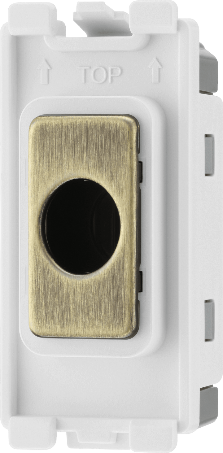 BG RABFLEX Nexus Grid Antique Brass Flex Outlet Module