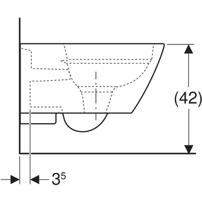 Geberit Smyle Square 350mm Wall Hung Pan - 500.208.01.1 by Geberit (Geberit-500.208.01.1)