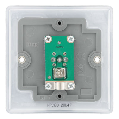 BG Nexus Polished Chrome 1 Gang Co-Axial Socket NPC60 with 35mm Steel Back Box