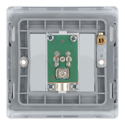 BG Nexus Polished Chrome 1 Gang Satellite Socket NPC64 with 35mm Steel Back Box