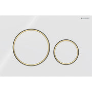 Geberit Sigma20 WC Dual Flush Plate - White/Gold Plated - 115.882.KK.1 by Geberit (Geberit-115.882.KK.1)
