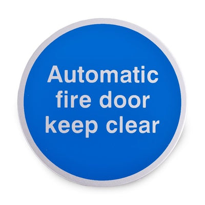 Extinguishers & Equipment: Self-Adhesive Metal Fire Door Signs Automatic Fire Door Keep Clear by Rainbow (SAFELINCS-RBARC68SA)