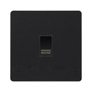 BG Evolve Matt Black Custom Appliance Grid Switch 1 Gang Screwless by British General (BG-EVOLVE-MB-1GANG-APPLIANCE)