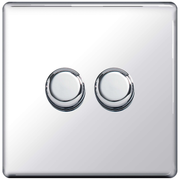 BG FPC82P Nexus Screwless Flat-Plate 2 Gang, 2 Way, 400W Polished Chrome by British General (BG-FPC82P-Shopify-SA_1)