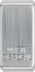 BG RRWDISBS Nexus Grid Brushed Steel 'WASTE DISPOSAL' Rocker