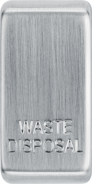 BG RRWDISBS Nexus Grid Brushed Steel 'WASTE DISPOSAL' Rocker by British General (BG-RRWDISBS-Shopify-SA_1)