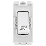 BG Evolve White RRTDPCDW 20A DP Appliance Grid Switch Labelled Tumble Dryer by British General (BG-RRTDPCDW+RPCDW30)