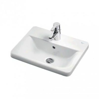 Ideal Standard Concept Cube 500mm Inset Basin With Overflow - White - E501301 by Ideal Standard (idealstandard-E501301)
