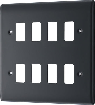 BG RPM8 Nexus Grid Part M | 8 Module Front Plate by British General (BG-RPM8)