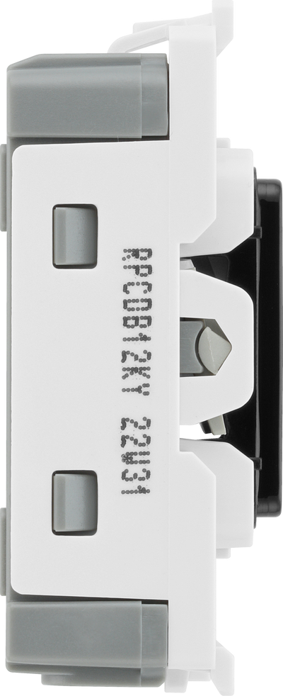 BG RPCDB12KY Evolve Grid Black 20A 20AX 2 Way 1 Pole Secret Key Switch Module