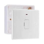 BG Nexus 13A Neon Unswitched Fused Connection Unit & 32mm Pattress Back Box by British General (BG-856+891)