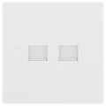 BG 9RJ11/2 Moulded Square Edge | White | 2 Gang RJ11 Screw Terminal Telephone Socket