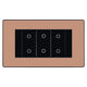 BG Evolve Polished Copper Screwless Triple Secondary Touch Dimmer Switch PCDCPTDS3B