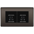 BG Black Nickel 4G Faceplate with 45W USB A+C Charger Modules – Black Insert