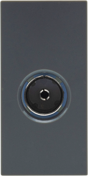 BG EMNSTVG Grey 1 Module Euro Module Unscreened Coaxial TV Outlet by British General (BG-EMNSTVG-Shopify-SA_1)