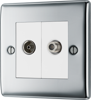 BG NPC65 Nexus Satellite and Co-axial, 2 Gang Satellite Socket Polished Chrome by British General (BG-NPC65-Shopify-SA_1)