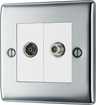 BG NPC65 Nexus Satellite and Co-axial, 2 Gang Satellite Socket Polished Chrome by British General (BG-NPC65-Shopify-SA_1)