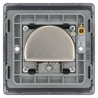 BG Nexus Matt Black Triplex TV/FM/Sat Socket NFB67 with 35mm Steel Back Box