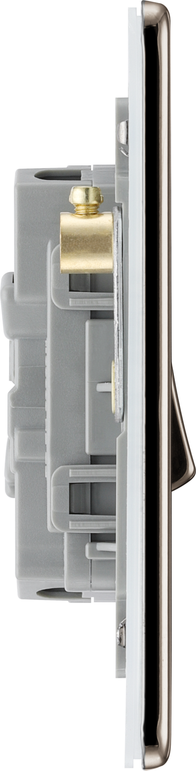 BG FBN44 Nexus Screwless Flat-Plate Quad Light Switch Black Nickel 2 Way 10A by British General (BG-FBN44)