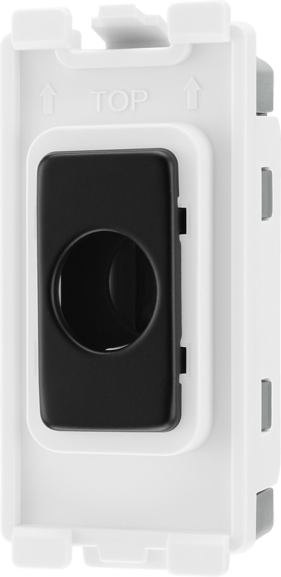 BG RFBFLEX Nexus Grid Matt Black 10mm Flex Outlet Module