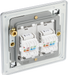 FPCRJ452 Back - This RJ45 ethernet socket from British General uses an IDC terminal connection and is ideal for home and office providing 2 networking outlets with ID windows for identification. 