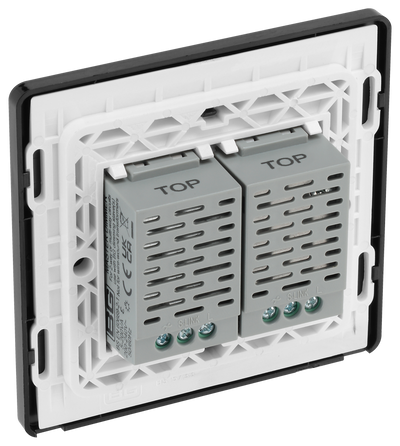 PCDMGTDM2B Back - This Evolve Matt Grey double master trailing edge touch dimmer allows you to control your light levels and set the mood.