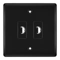 BG Nexus Metal Matt Black 2 Gang Flex Outlet Socket