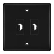 BG Nexus Metal Matt Black 2 Gang Flex Outlet Socket by British General (BG-NEXUS-MB-2G-FLEX-OUTLET-SOCKET)