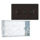 BG Screwless Black Nickel 200W 2 Way Triple Trailing Edge Dimmer Switch FBN83 with 25mm Steel Back Box