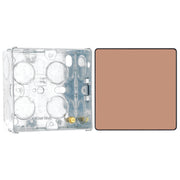 BG Evolve Polished Copper Single Blank Plate PCDCP94B with 35mm Steel Back Box