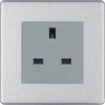 BG Nexus Screwless Brushed Steel 13A Unswitched Socket FBSUSSG by British General (BG-FBSUSSG)