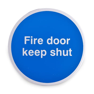 Extinguishers & Equipment: Self-Adhesive Metal Fire Door Signs Automatic Fire Door Keep Clear by Rainbow (SAFELINCS-RBARC68SA)