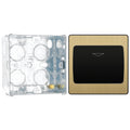 BG Evolve Satin Brass 16A Key Card Switch PCDSBKYCSB with 35mm Steel Back Box