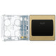 BG Evolve Satin Brass 16A Key Card Switch PCDSBKYCSB with 35mm Steel Back Box
