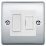 BG Nexus Metal Polished Chrome 20A Intermediate Switch & 13A Fused Spur Plate | White Insert