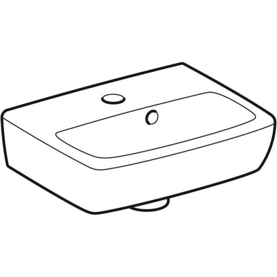 Geberit Selnova 360mm Square Cloakroom Basin - 1 Tap Hole - 501.469.00.6 by Geberit (Geberit-501.469.00.6)