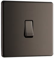 BG FBN12 Nexus Screwless Flat-Plate 2 Way 10A Single Light Switch Black Nickel by British General (BG-FBN12-Shopify-SA_1)