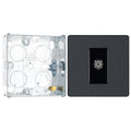 BG Evolve Matt Grey Co-Axial Socket Outlet PCDMG60B with 25mm Steel Back Box