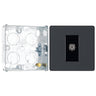 BG Evolve Matt Grey Co-Axial Socket Outlet PCDMG60B with 25mm Steel Back Box