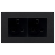 BG Evolve Matt Black 4 Gang 13A Unswitched Socket - PCDMB4GUSSB by British General (BG-PCDMB4GUSSB)