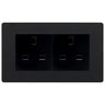 BG Evolve Matt Black 4 Gang 13A Unswitched Socket - PCDMB4GUSSB by British General (BG-PCDMB4GUSSB)