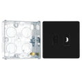 BG Screwless Matt Black Unswitched 13A Fused Spur & Flex Outlet FFB55 with 25mm Steel Back Box