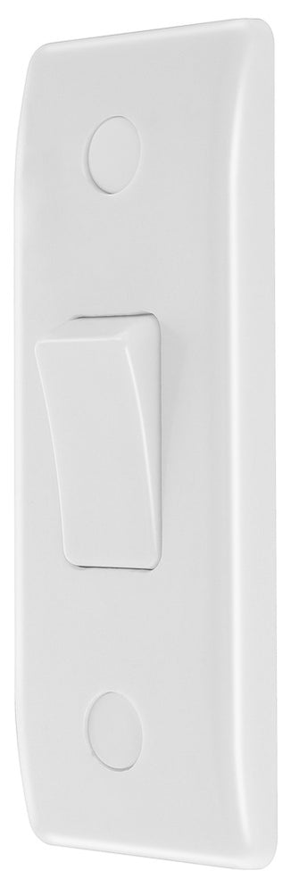 BG 847 Moulded Round Edge | White | 1 Gang 10A 2 Way Architrave Switch by British General (BG-847)