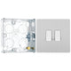 BG Evolve Brushed Steel 2 Gang 20A 16AX 2 Way Light Switch PCDBS42W with 25mm Steel Back Box