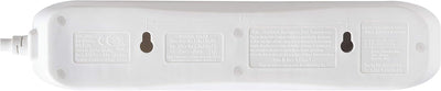 Masterplug SRG4210N White 4 Socket 13A 2m Surge-Protected Extension Lead