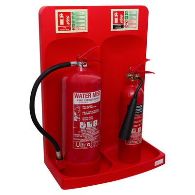 UltraFire Durable Double Fire Extinguisher Stand – Red by UltraFire (Safelincs-UFDFS2R)