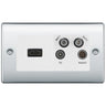 BG Nexus Polished Chrome 4G Faceplate with HDMI + TV/FM/SAT Module - by British General (BG-NPCEMR4-HDMI-TVFM2W)