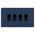BG Evolve Matt Blue 4 Gang Quad Light Switch PCDDB44B