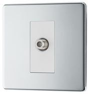 BG FPC64 Nexus Screwless Flat-Plate Satellite Socket, 1 Gang Polished Chrome by British General (BG-FPC64-Shopify-SA_1)