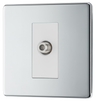 BG FPC64 Nexus Screwless Flat-Plate Satellite Socket, 1 Gang Polished Chrome by British General (BG-FPC64-Shopify-SA_1)
